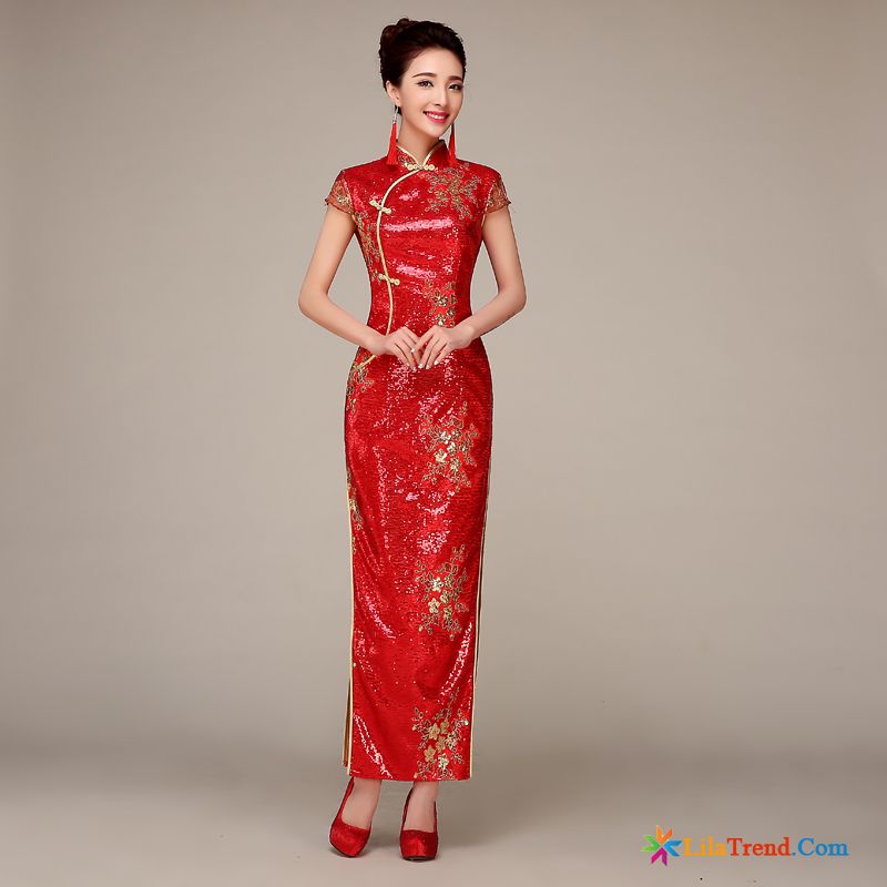 Winterkleid Damen Cheongsam Show Dünn Neu Langer Abschnitt Günstig