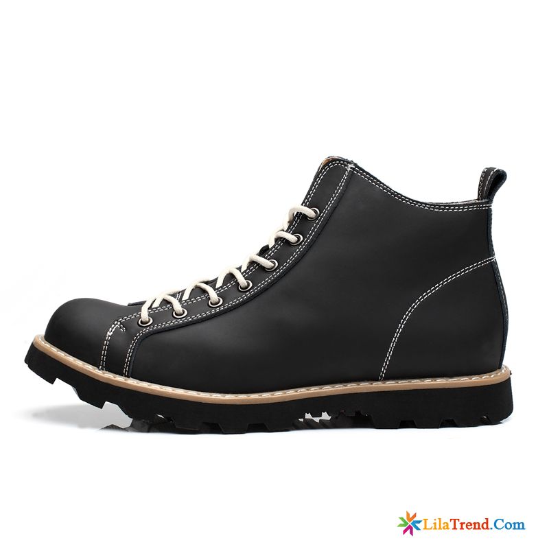 Winterstiefel Herren Leder Das Lila Herbst Retro Schuhe Trend Kurze Stiefel Günstig