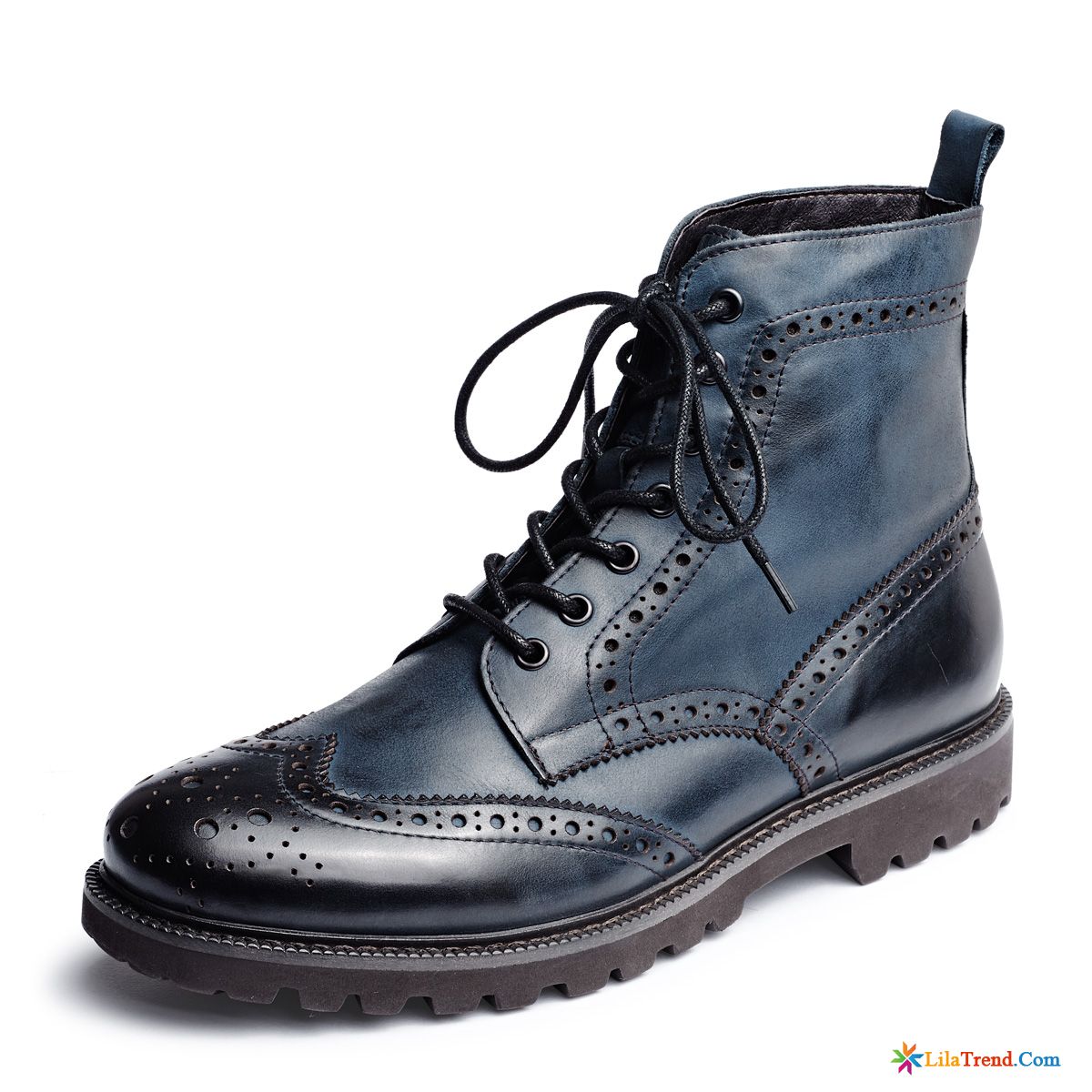 Winterstiefel Herren Schwarz Martin Stiehlt Stiefel British Schnürung Kurze Stiefel