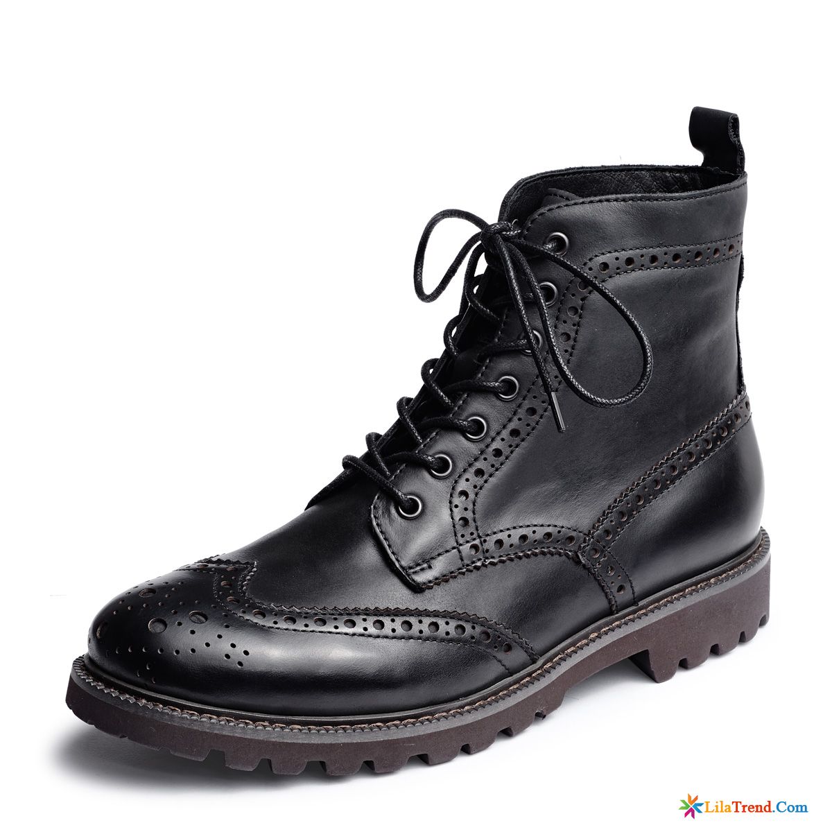 Winterstiefel Herren Schwarz Martin Stiehlt Stiefel British Schnürung Kurze Stiefel