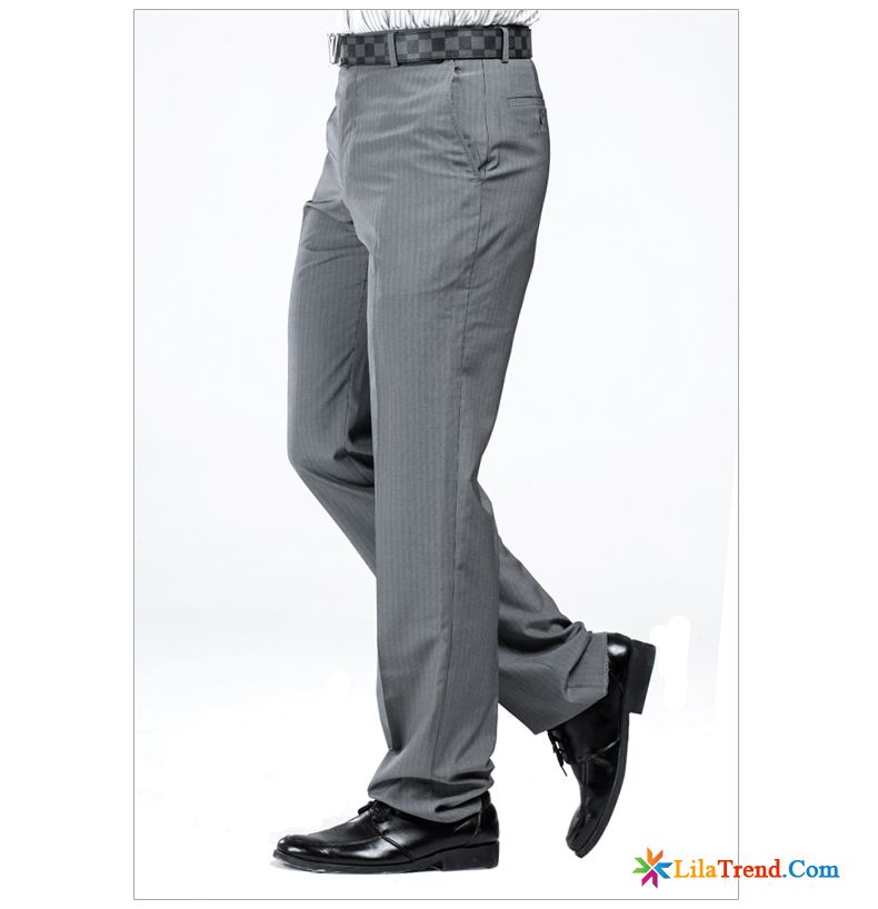 Herren Anzughose Hohe Taille - Schmale Passform Business Hose Italienischer Stil