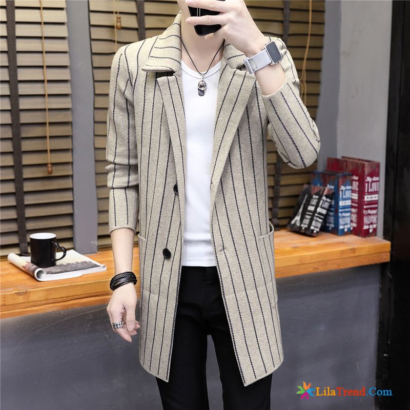 Blazer Herren Kaufen Braun Lange Gitter Mäntel Khaki Herren Günstig