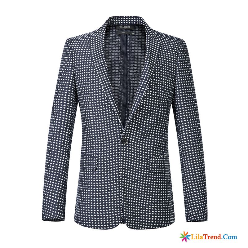 Blazer Herren Modern Blau Gold Anzüg Herren Drucken Blazer Vogel Kaufen