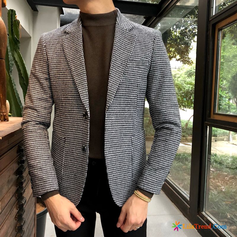 Blazer Herren Modern Blau Schlucken Gürtel Britischen Anzüg Gut Aussehend Allgleiches Kaufen