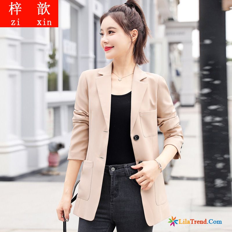 Blazer Weste Blau Damen Türkis Khaki Mode Anzüge Trend Damen