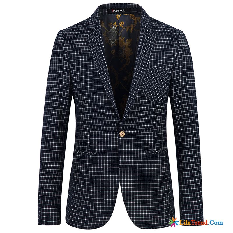 Blazer Weste Blau Herren Rosarot Schlank Freizeit Herren Britischen Feder Sale