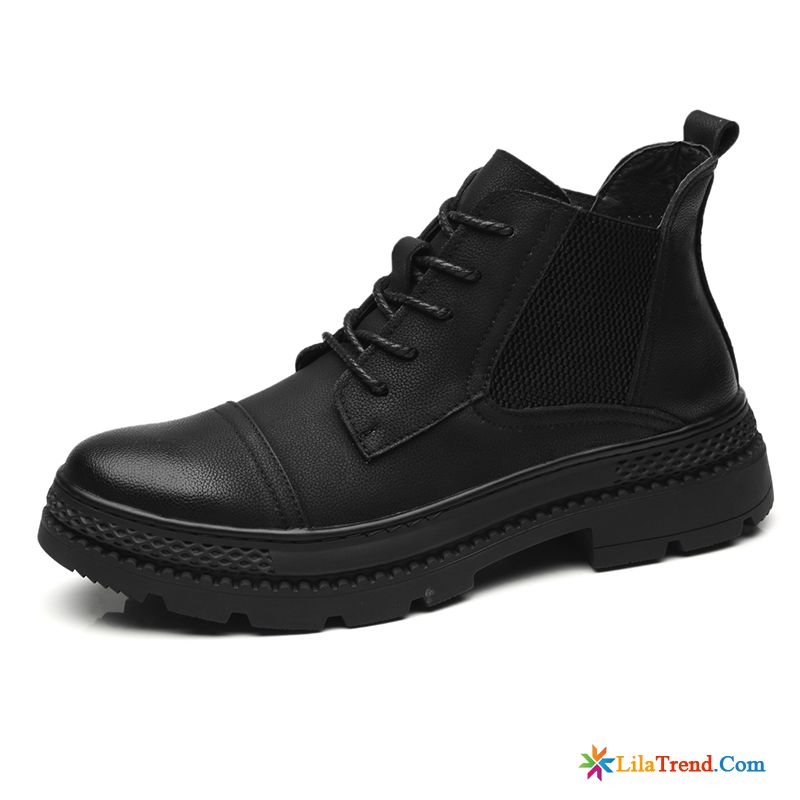 Boots Herren Schwarz British Trend Schwarz Allgleiches Fein