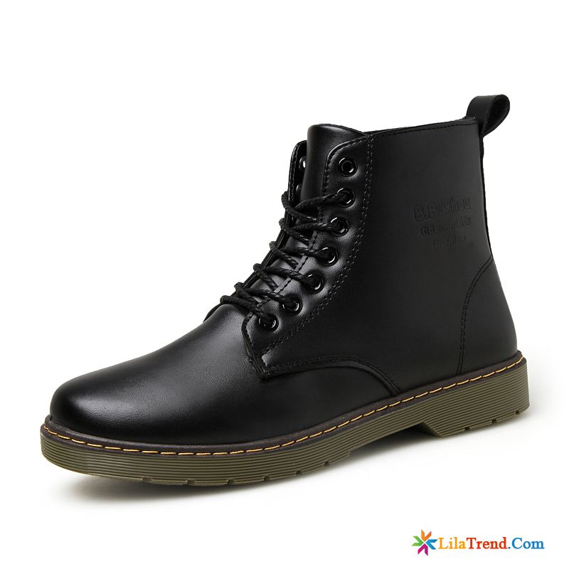 Boots Schwarz Herren Cargo Martin Stiehlt Schuhe Stiefel Trend Billig