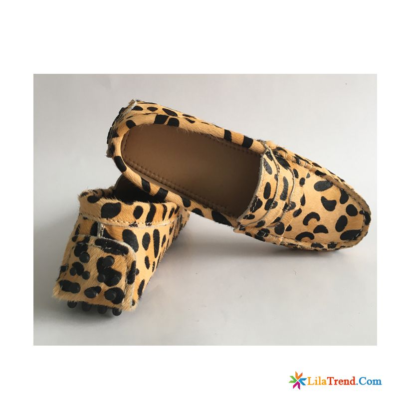 Business Schuhe Damen Leopard Neue Feder Schnürschuhe Damen Günstig