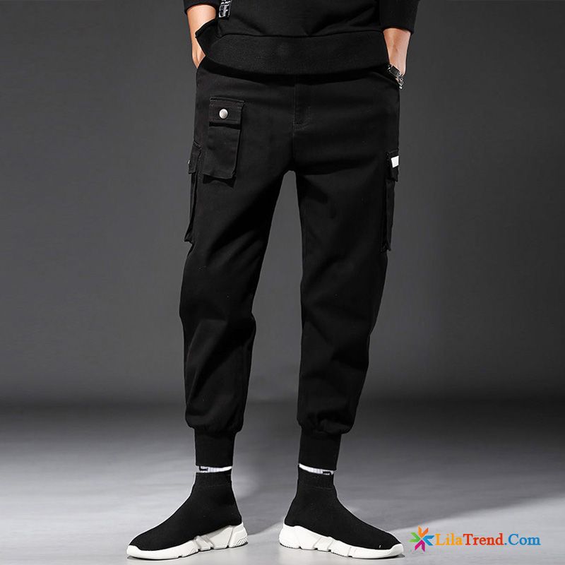 Cargohose Mode Herren Winter Schwarz Hiphop Harlan Trend Günstig