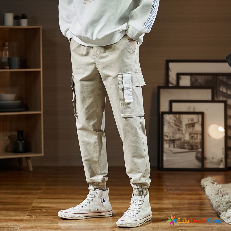 Chino Cargohose Herren Günstig Weiss Feder Herren Neu Enge Trend Verkaufen