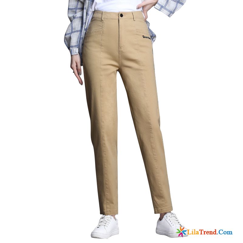 Chino Hose Damen Grau Herbst Gelb Freizeit Feder Hose Kaufen