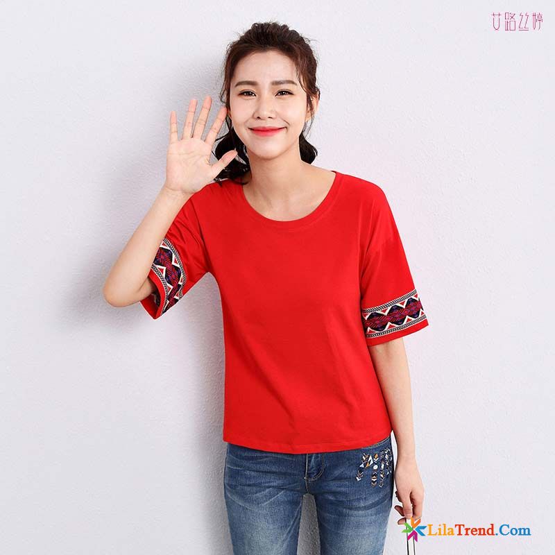 Damen Top Mit Spitze Schlank Neu T-shirts Damen Seide Kaufen