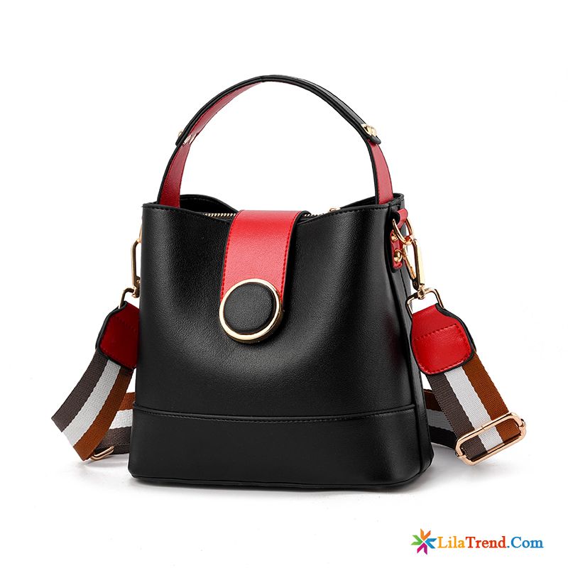 Damen Umhängetasche Leder Schwarz Das Neue Allgleiches Temperament Messenger-tasche Schwarz Sale