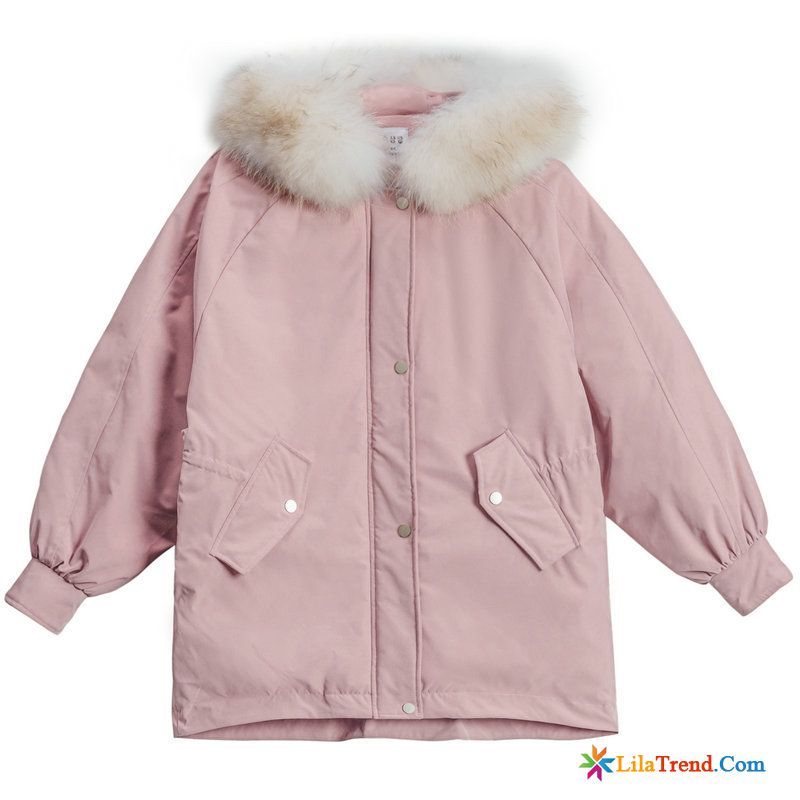 Damen Winterjacke Grün Bogen Rosa Baumwolle Neu Günstig