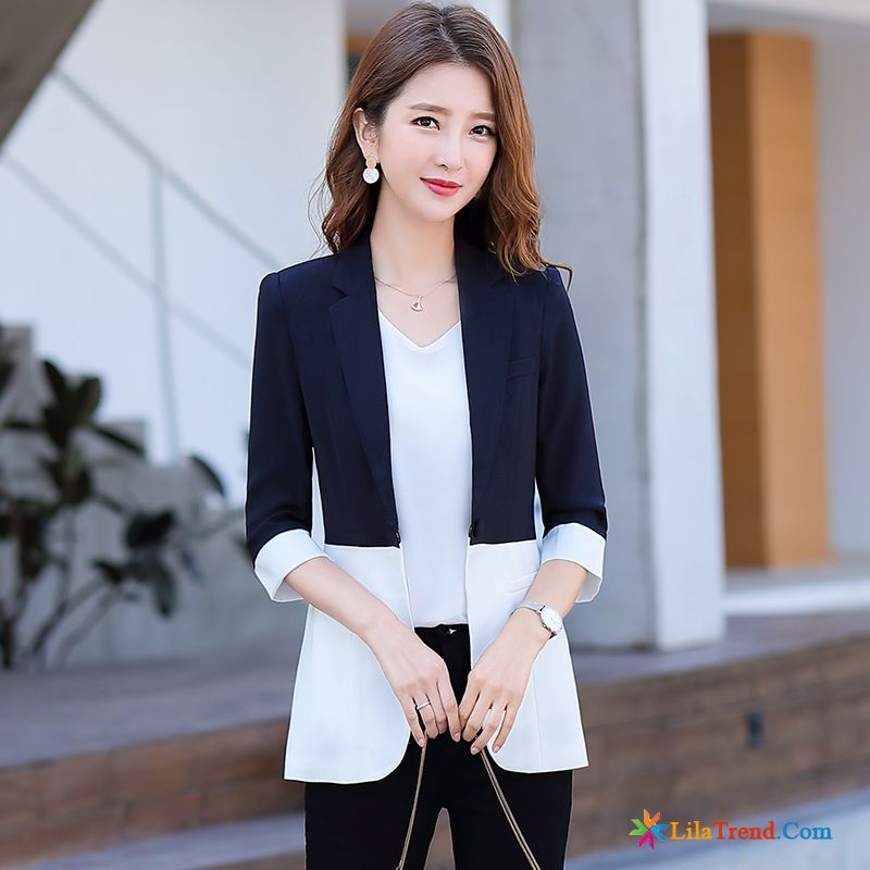 Damenanzüge Günstig Online Kaufen Mode Mantel Weiß Temperament Feder Verkaufen