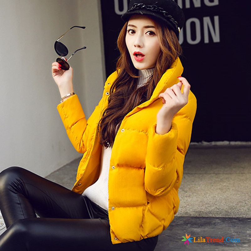 Daunenjacke Damen Ultraleicht Lachsrosa Leder Mode Überzieher Winterkleidung Baumwollgepolsterte Kaufen