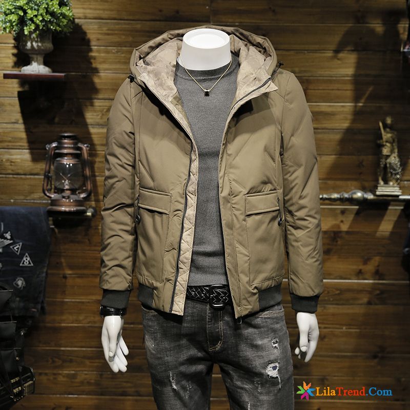 Daunenjacke Mit Echtfell Herren Lindgrün Herren Trend Neu Winter Daunenjacke Kaufen