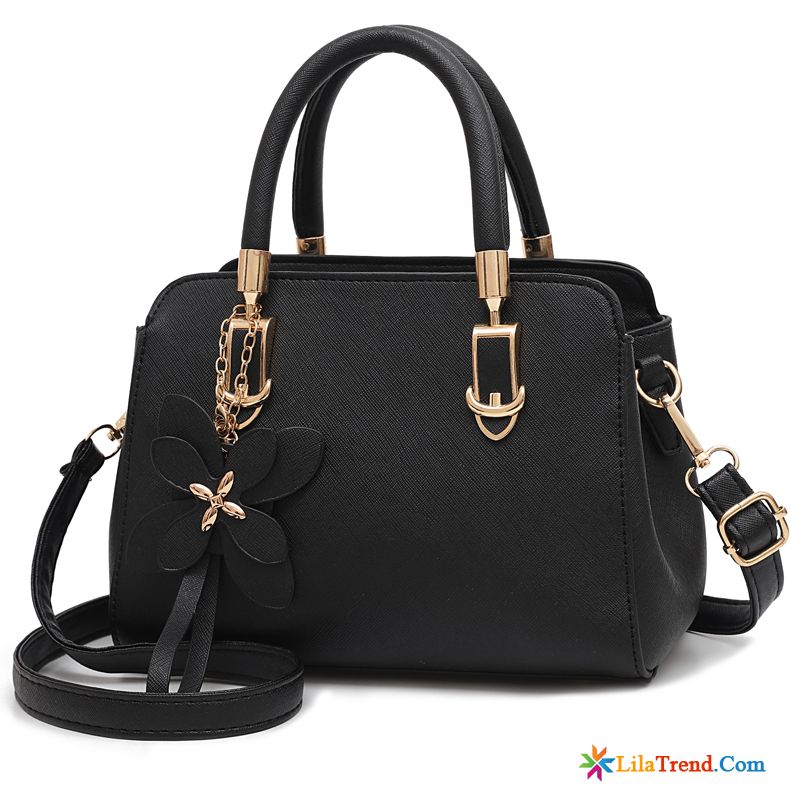 Echte Ledertaschen Damen Schwarz Mode Messenger-tasche Mama Das Neue