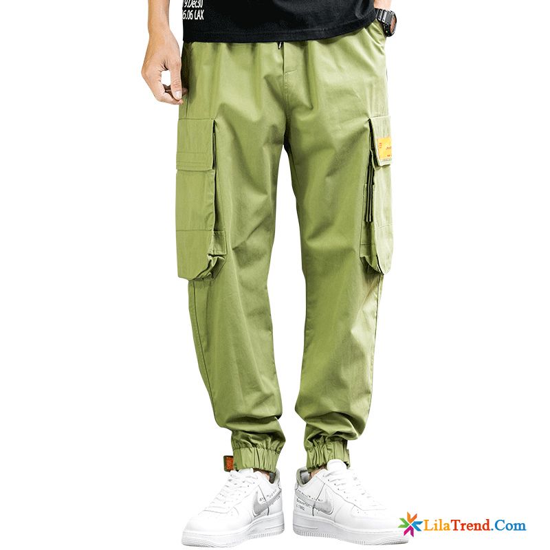 Five Pocket Hose Herren Werkzeugbau Neu Sweatpants Lose Grün Billig