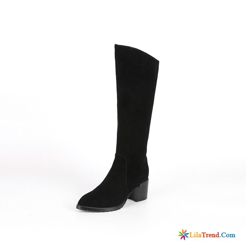 Flach Damen Stiefel Neue Hochhackigen Echtleder Herbst Sale