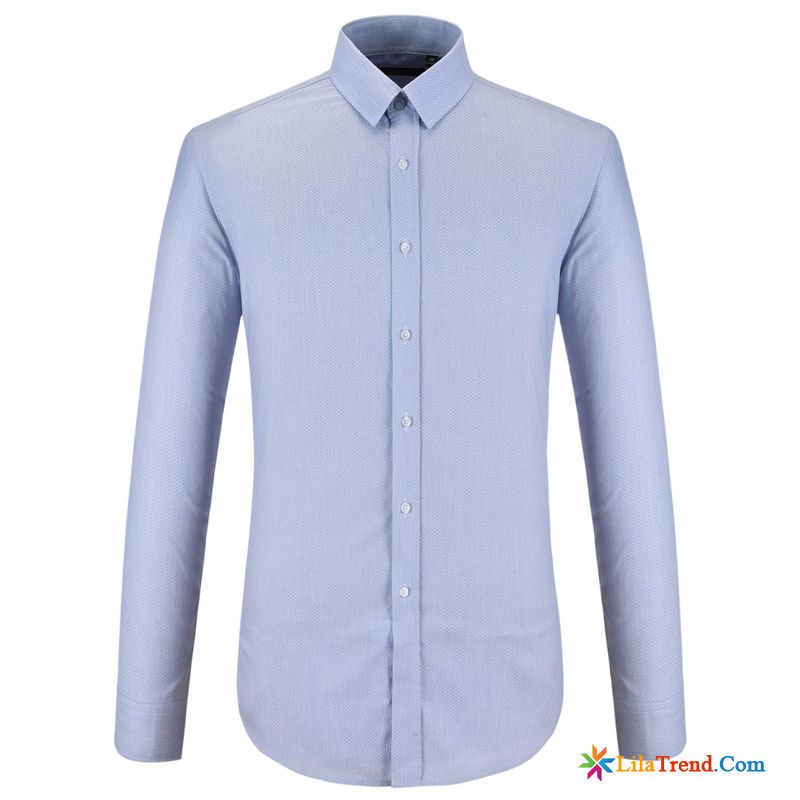 Flanellhemd Herren Mode Baumwolle Hemden Blau Jugend Billig