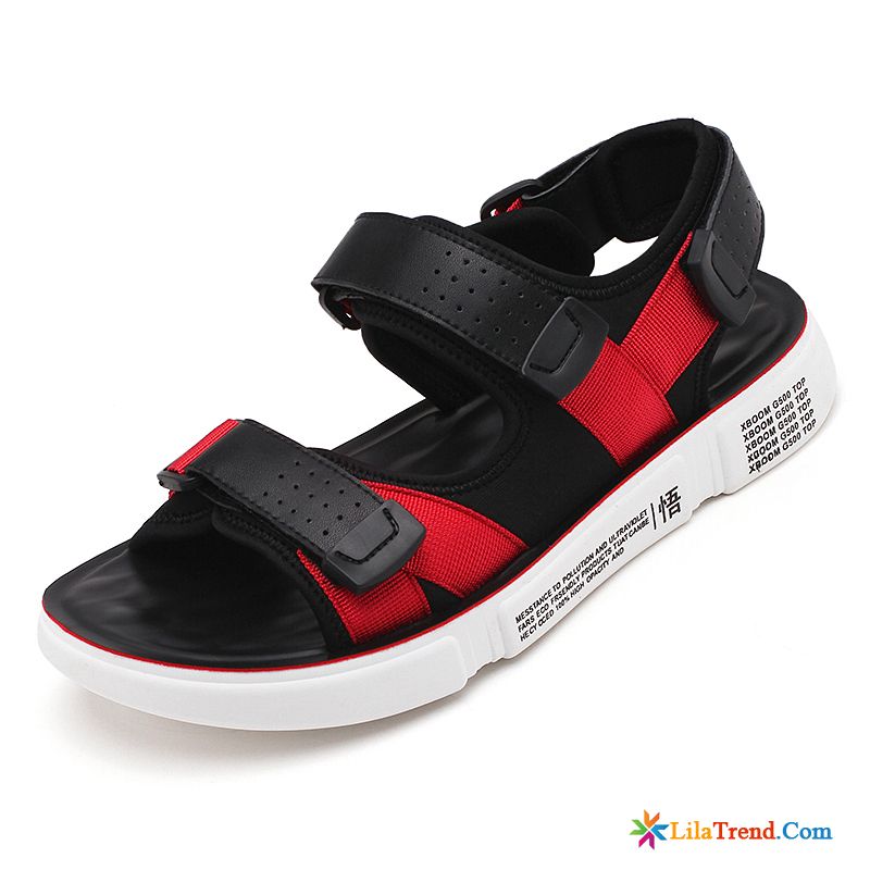 Günstige Herren Sandalen Trend Mode Schüler Sandalen Rot Günstig