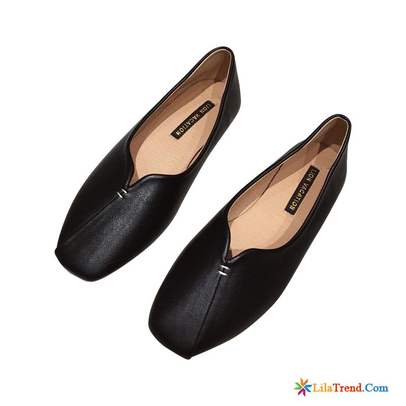 Halbschuhe Damen Weiß Bunt Allgleiches Herbst Slip-on Schwarz Feder Günstig