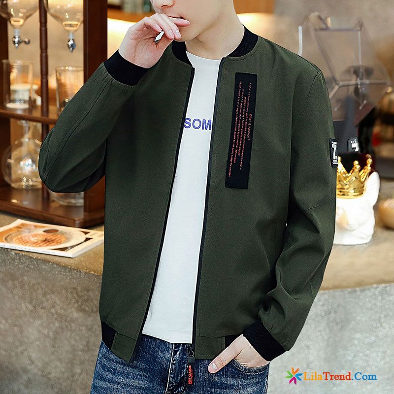 Herren Blouson Sommer Gestreift Trend Plus Samt Jacke Freizeit Winter Billig