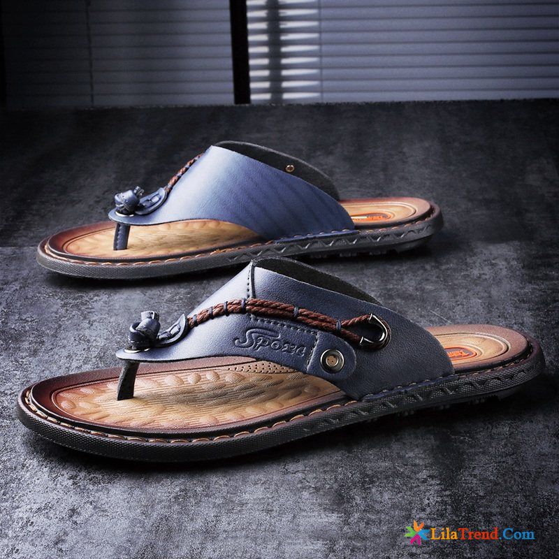 Herren Lammfell Hausschuhe Rutschsicher Flip Flops Neue Strand Weiche Sohle Günstig