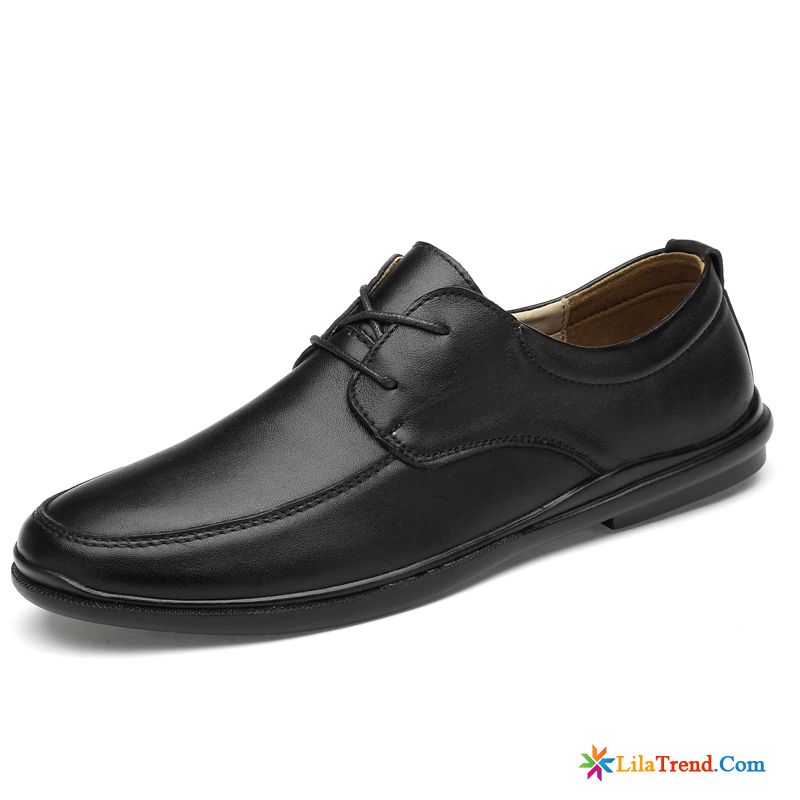 Herren Leder Schuhe British Schuhe Casual Runde Zehe Echtleder Günstig