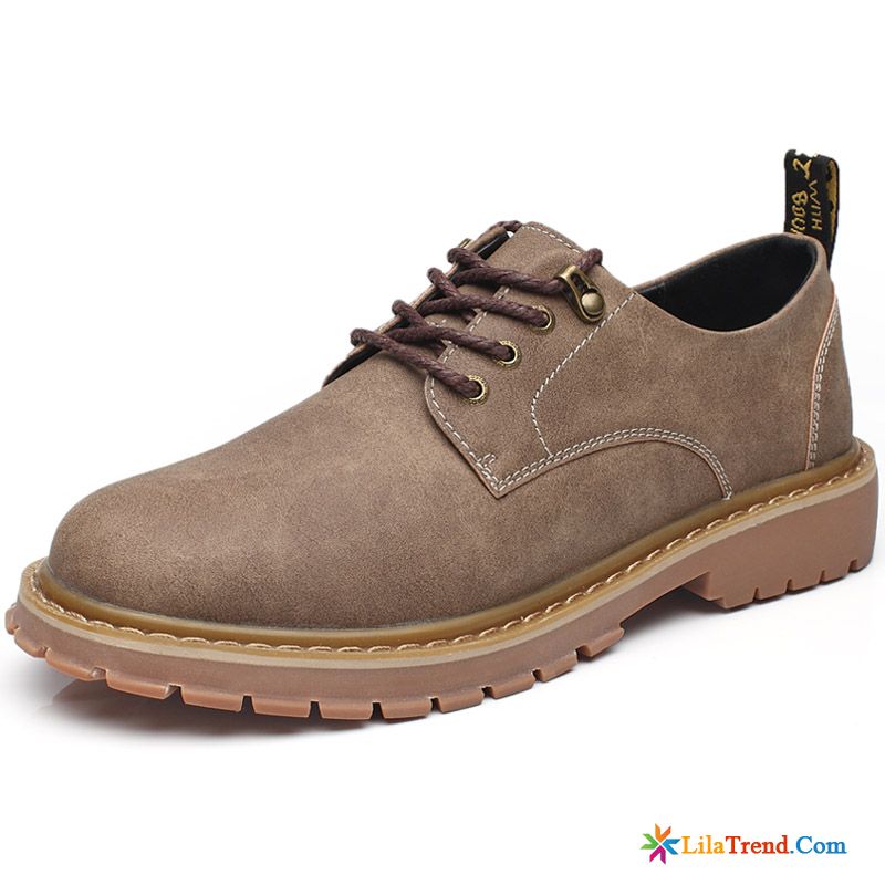 Herren Lederstiefel Hoch Atmungsaktiv British Schuhe Sommer Casual Günstig