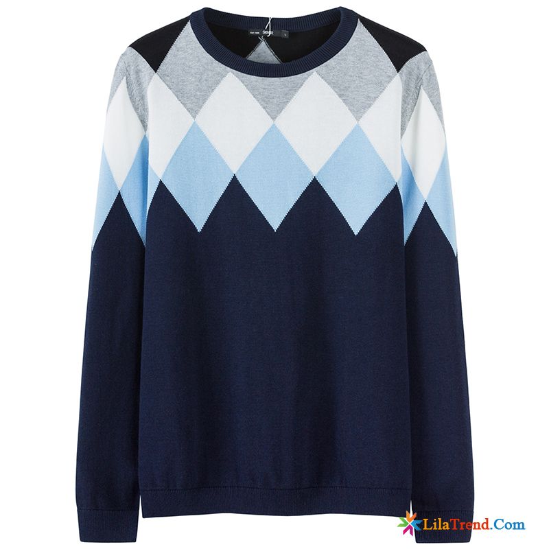 Herren Marken Pullover Mantel Herren Pullover Kontrastfarbe Freizeit Günstig