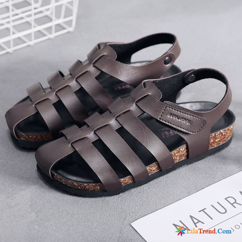 Herren Sport Sandalen Sommer Flache Damen Braun Schuhe Günstig