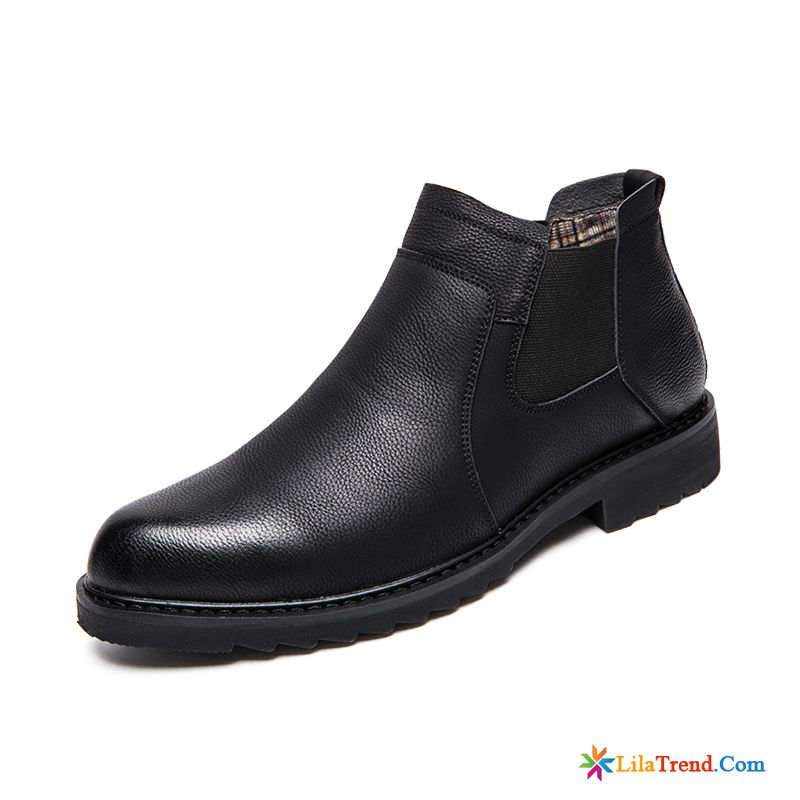 Herrenstiefel Schwarz Grün Slip-on Allgleiches Martin Stiehlt British Trend Günstig