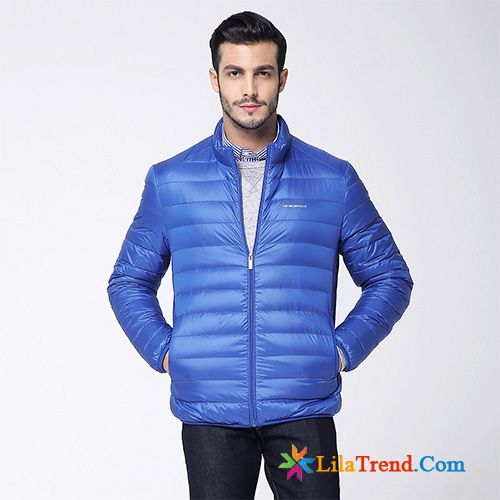 Hochwertige Daunenjacke Herren Licht Freizeit Stehkragen Herren Daunenjacke