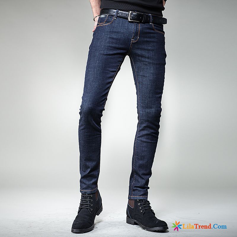 Jeans Biker Style Herren Lange Denim Herren Jeans Schmales Bein Günstig