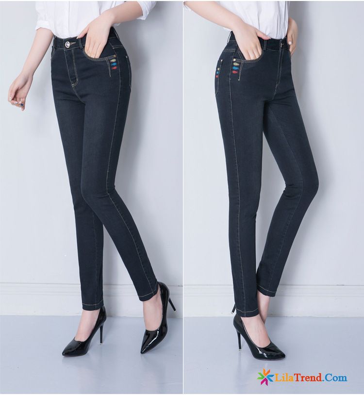 Jeans Damen Bootcut Jeans Hose Herbst Qualität Modisch Günstig