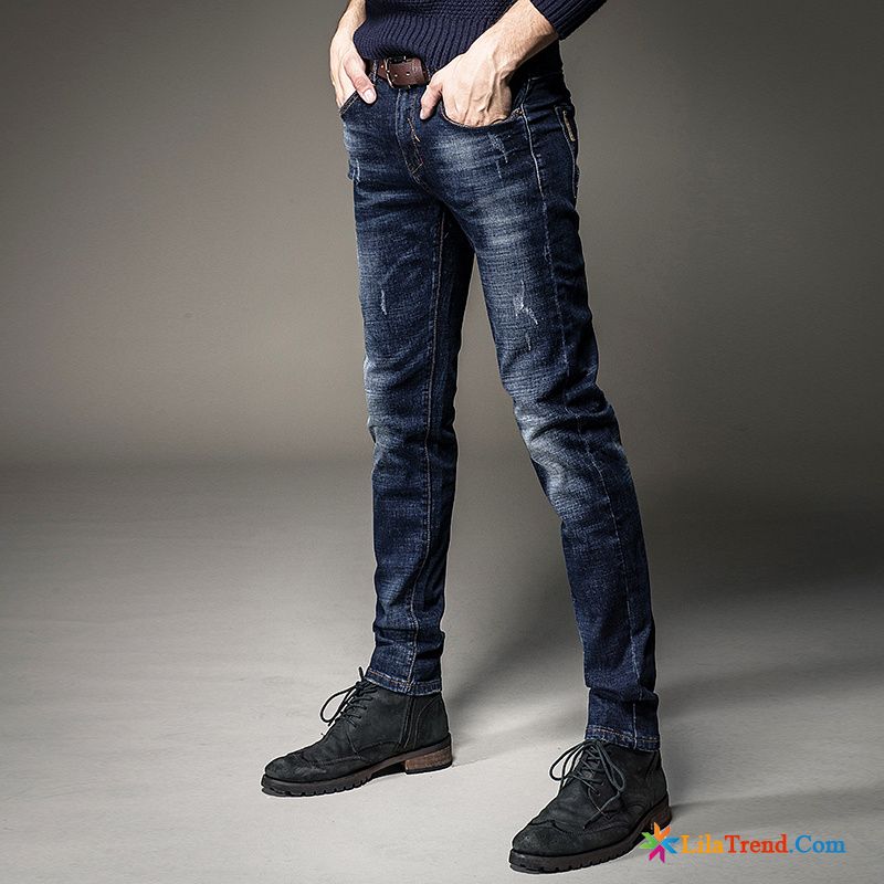 Jeans Herren Loose Fit Feder Herren Hosen Trend Gerade