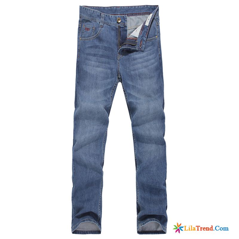 Jeans Stretch Herren Hell Jeans Waschen Herren Gerade Freizeit Rabatt