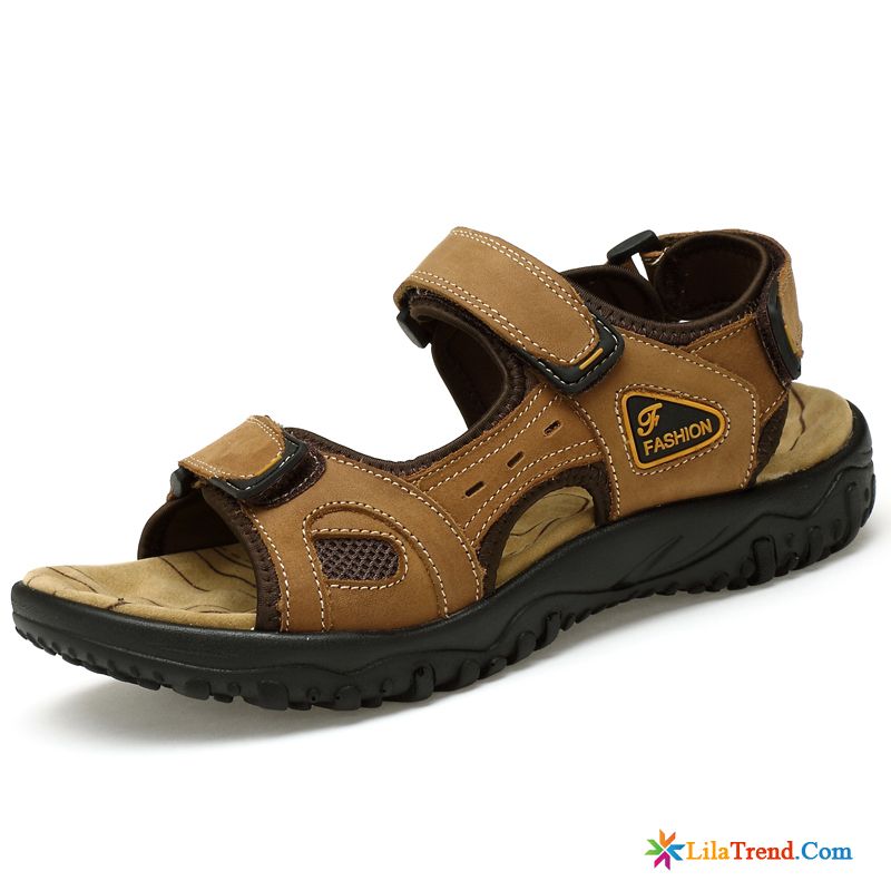 Jesus Sandalen Herren Scharlachrot Schuhe Lederschuhe Neue Sommer Draussen Günstig