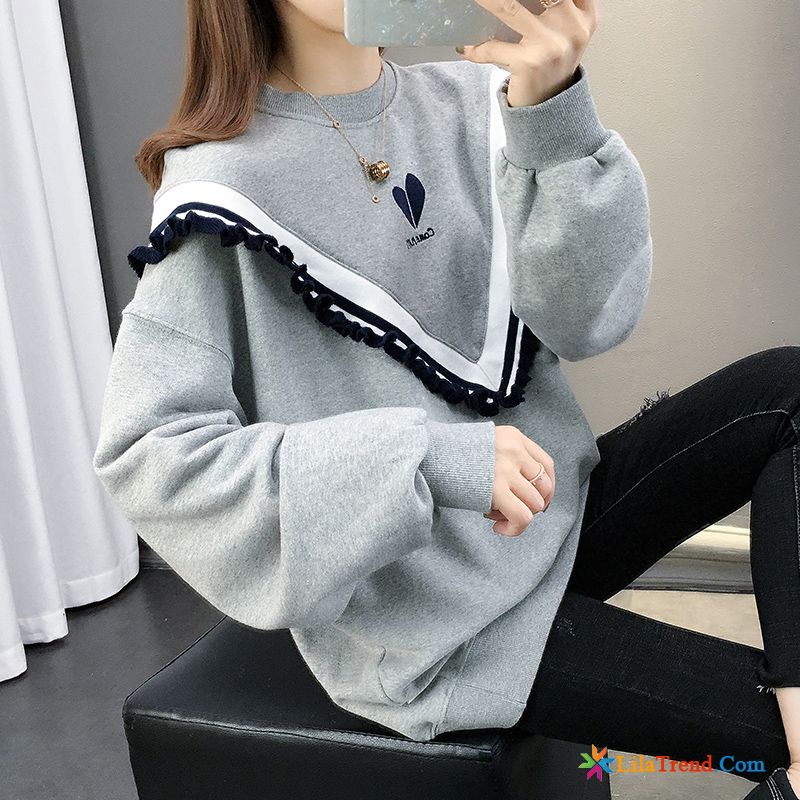 Kapuzenpullis Damen Wolle Ultra Lose Herbst Mantel Hoodies Billig