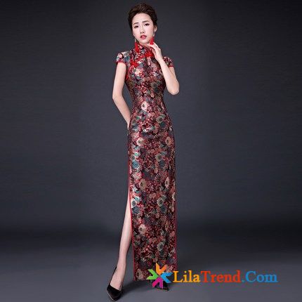 Kleid Festlich Rosarot Mode Neu Die Gabel Teilen Sommer Cheongsam