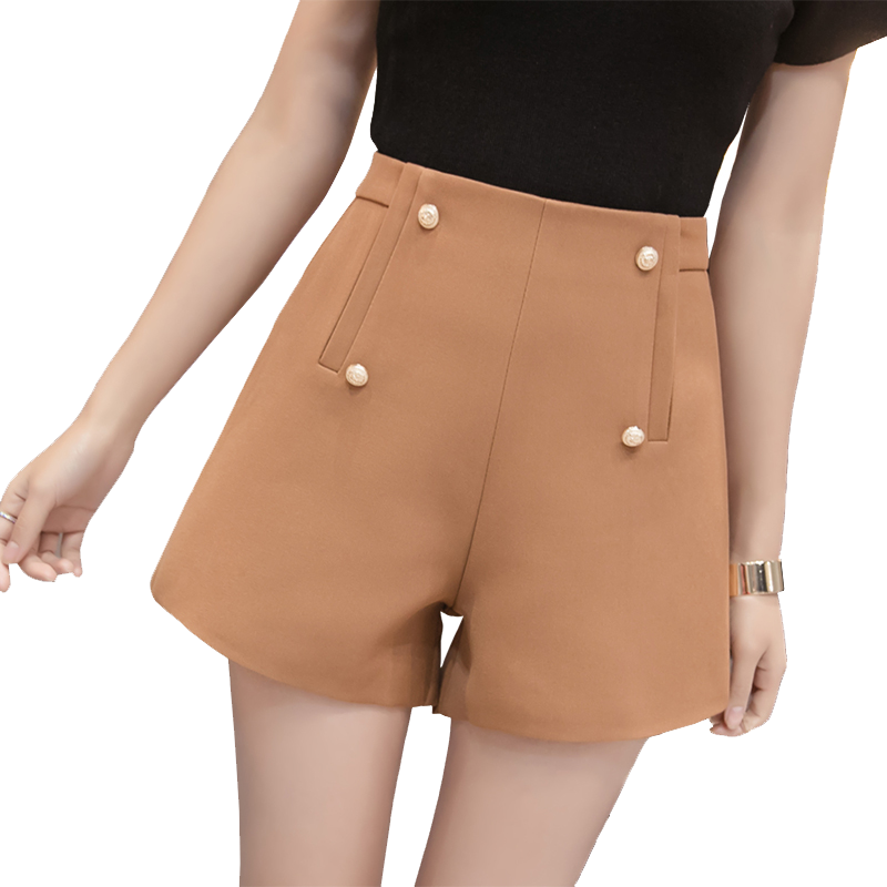 Kurze Hosen Dunkelblau Sommer Freizeit Outwear Kurze Hose Hohe Taille Billig