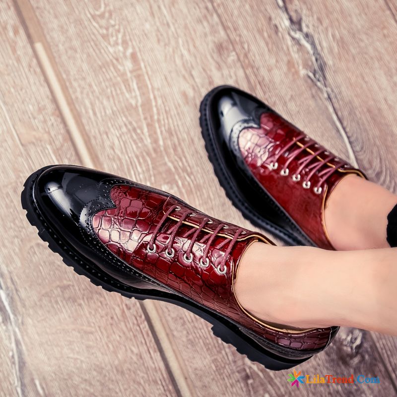 Leder Schuhe Rahmengenäht Rotblond Sommer Allgleiches Dicke Sohle Trend Schuhe Kaufen