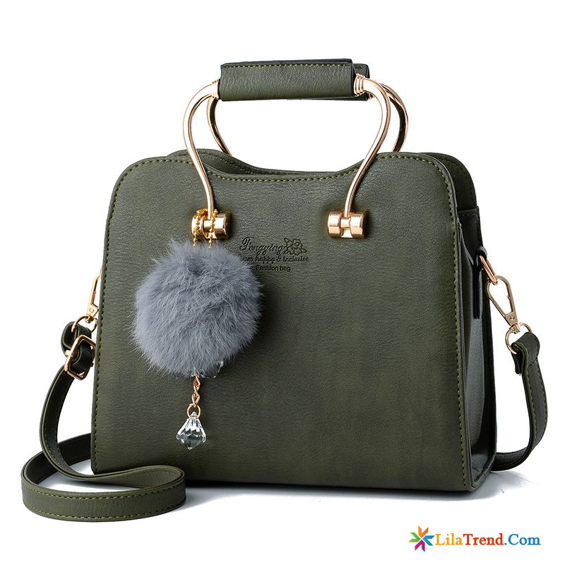 Leder Schultertasche Damen Allgleiches Trend Tragbar Winter Klein Günstig