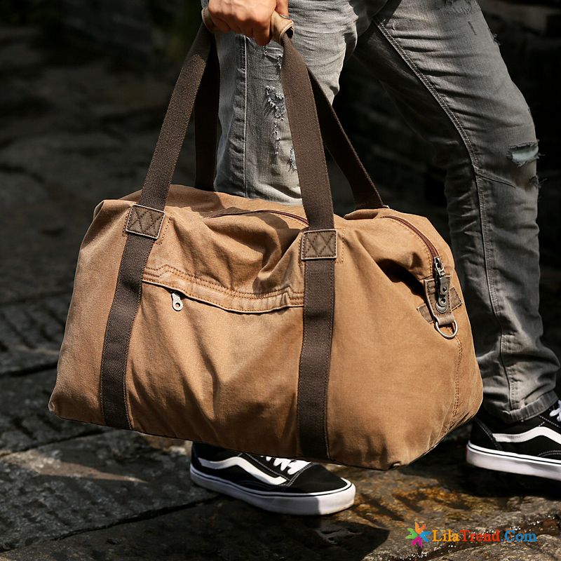 Leder Schultertasche Herren Herren Segeltuch Reise Hohe Kapazität Handtaschen Billig