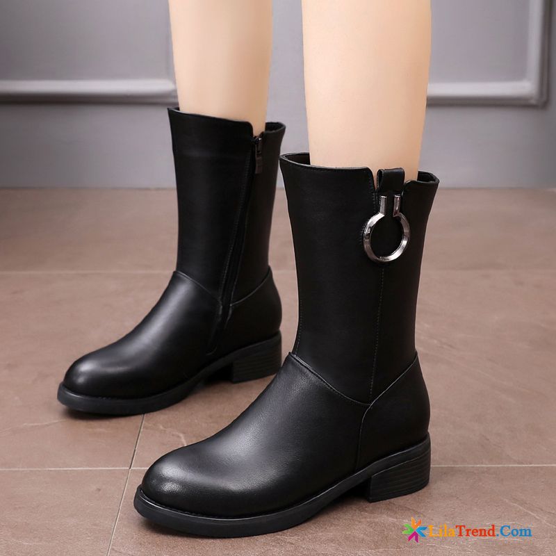 Lederstiefel Damen Grau Das Lila Damen Plus Samt Reitstiefel Stiefel Mitte Rabatt