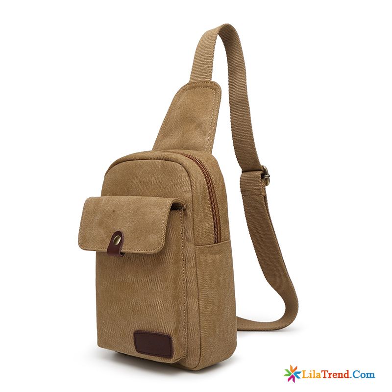 Ledertasche Herren Vintage Freizeit Segeltuch Trend Brustpackung Messenger-tasche Verkaufen