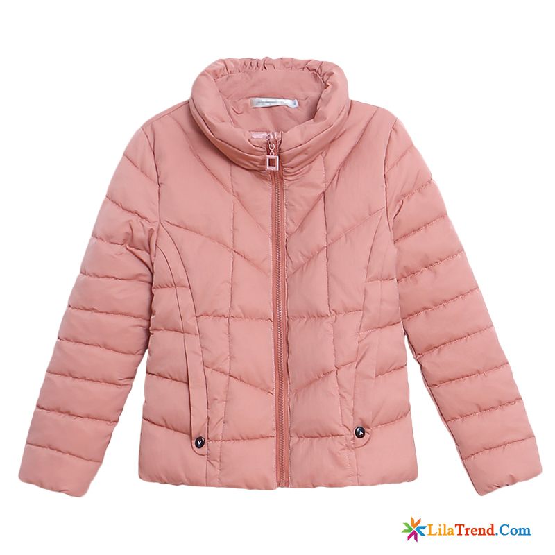 Leichte Daunenjacke Schwarz Damen Kleiner Stil Kurzer Absatz Verdickung Damen Rosa Günstig